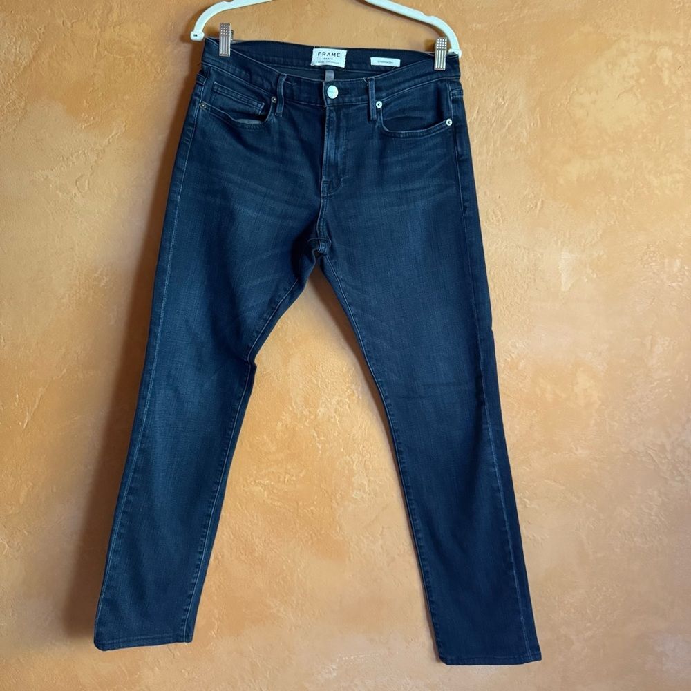 FRAME L’Homme Slim Jeans 31 Placid Dark Blue Made in USA - Picture 3 of 10
